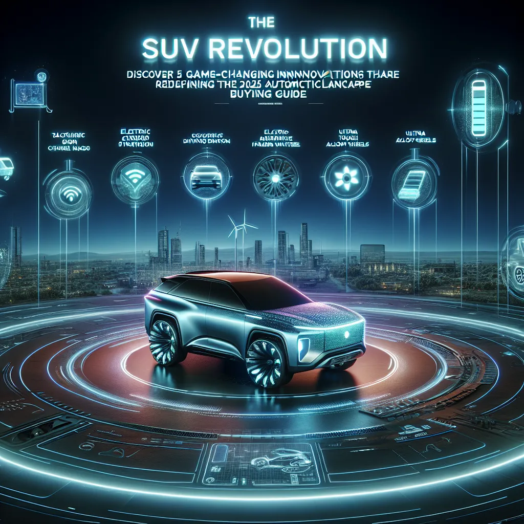 The SUV Revolution: Discover 5 Game-Changing Innovations That are Redefining the 2025 Automotive Landscape