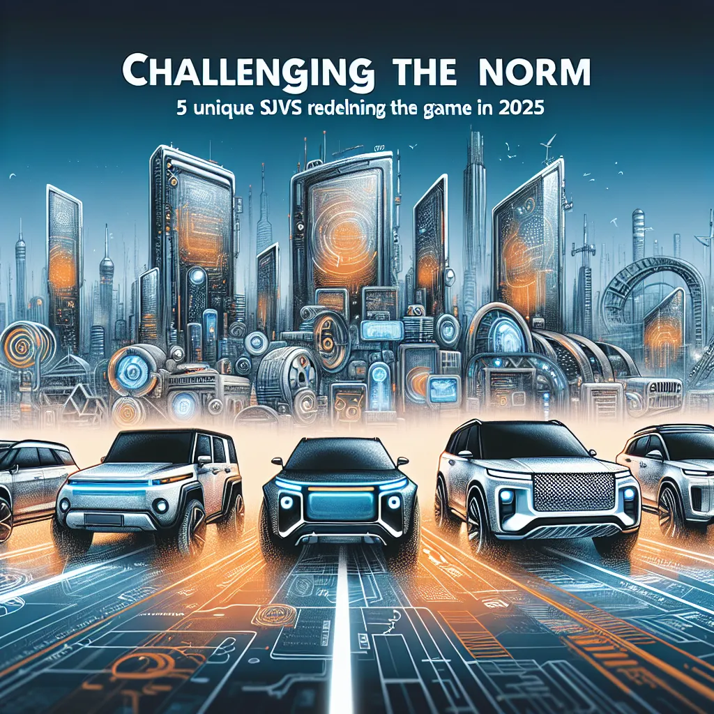 Challenging the Norm: 5 Unique SUVs Redefining the Game in 2025