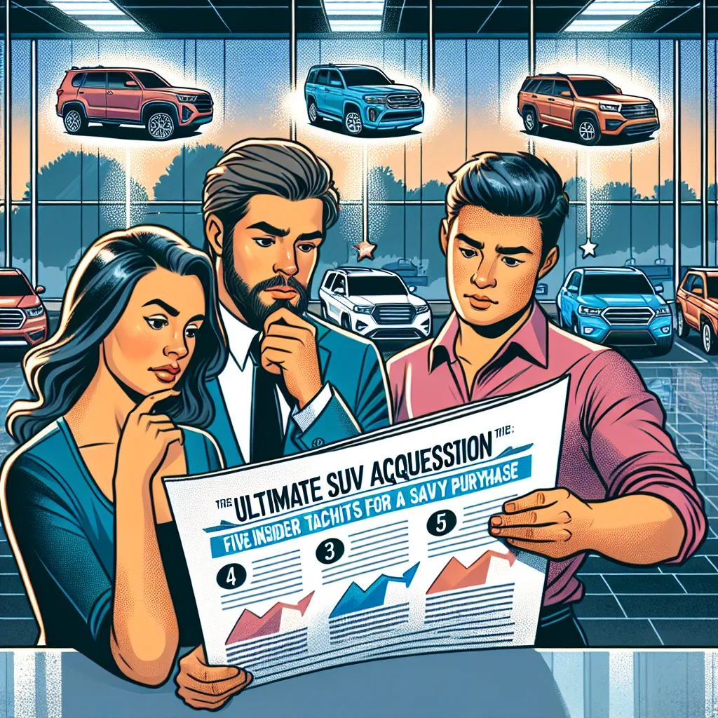 The Ultimate SUV Acquisition: Five Insider Tactics for a Savvy Purchase