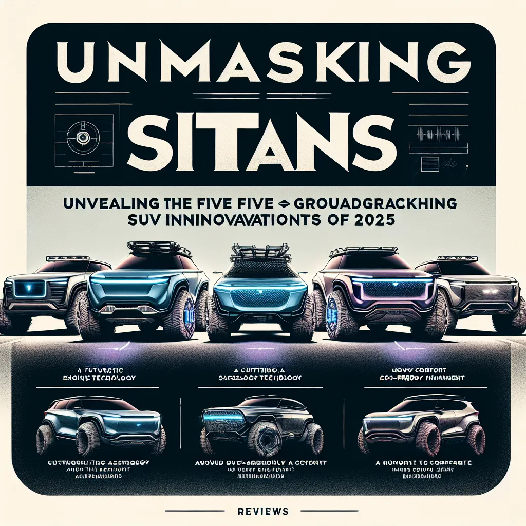 Unmasking the SUV Titans: Unveiling the Five Groundbreaking SUV Innovations of 2025